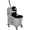 Gray#6, variant on HOMCOM 9.5 Gallon (38 Quart) Mop Bucket with Wringer Cleaning Cart, 4 Moving Wheels, 2 Separate Buckets, & Mop-Handle Holder, Grey,