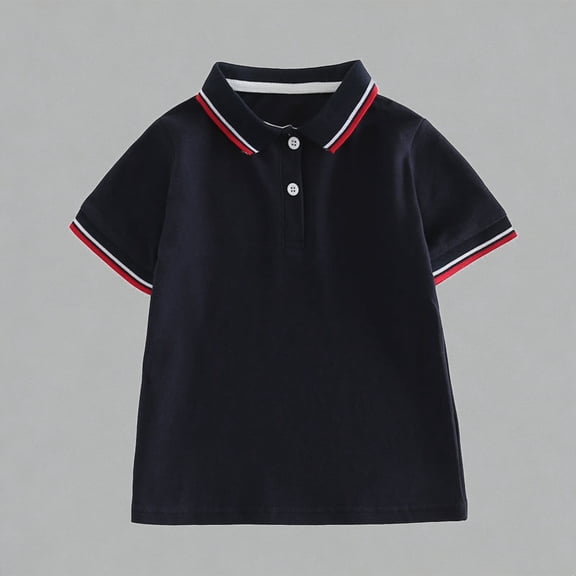 Krdevn Pique Polo Shirt Boys Girls With Short Sleeve Breathable Cotton Blend Casual School Top,7-8 Years