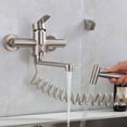 thumbnail image 2 of Kitchen Wall Mounted Faucet Wall Mounted Spray Gun Sink Stainless Steel Hot Cold Water Tap Kitchen Wall Mounted Laundry Rack Kitchen Faucet Wall Mounted Swivel, 2 of 5