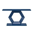 thumbnail image 3 of Harper & Bright Designs Irregular Wood Console Table , Unique Narrow Entryway Table with Innovative Hollow Hexagon Leg Structure for Hallway and Entryway , Navy Blue, 3 of 8