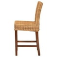 thumbnail image 3 of Baxton Studio Racquel Modern Bohemian Natural Rattan and Mahogany Wood Counter Stool, 3 of 7