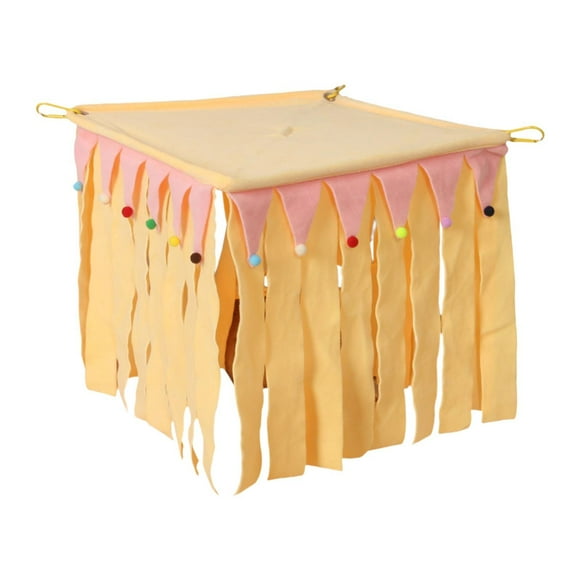 Escondite para cobayas, casita para hámster, desmontable y con zona de juegos para pequeños animales. Amarillo