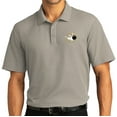 thumbnail image 1 of Mens Crashing Bowling Patch Short Sleeve Polo Shirt, Extra-Small Gusty Gray, 1 of 5