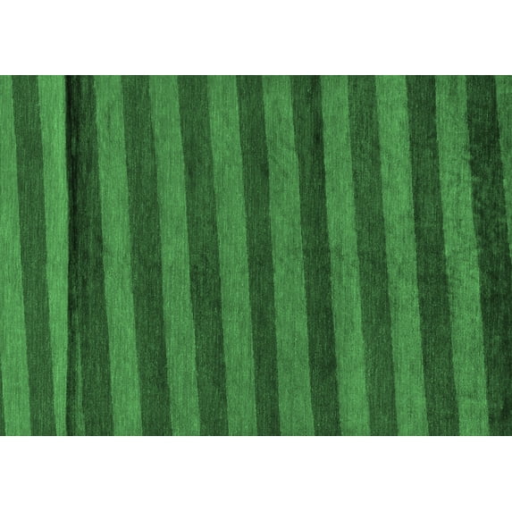 Ahgly Company Indoor Rectangle Abstract Emerald Green Modern Area Rugs, 8' x 12'