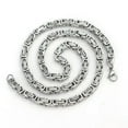 thumbnail image 5 of GKNET 6mm Silver Stainless Steel Wolf Head Thor's Hammer Pendant Byzantine Necklaces-60cm(24in) Necklace, 5 of 6