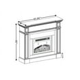 thumbnail image 3 of 45" Electric Fireplace with Mantel, Farmhouse Fireplace Heater TV Stand with Adjustable LED Flame, Timer and Remote Control, Stacked Stone Surround, Cherry, 3 of 8