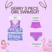 Gerry Girls 3-Piece Tankini & Shorts Swimsuit Set