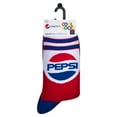 thumbnail image 3 of Cool Socks Pepsi Throwback Novelty Crew Socks Large Size Licensed Soda Graphic Comfy Cotton Blend, 3 of 6