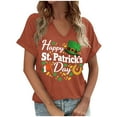 thumbnail image 4 of ShiShine St Patricks Day T Shirt for Women V Neck Short Sleeve Loose Fit Casual Top with Holiday Print, 4 of 5
