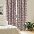 thumbnail image 3 of Ambesonne Floral 4-Panel Curtains, Vintage Monochrome Flowers, 56"x84", Coral White and Charcoal Grey, 3 of 4