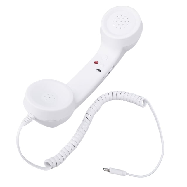 Auricular De Teléfono Retro, Receptor Con Cable Tipo C Con Control De Volumen Y Micrófono, Auriculares Clásicos Ergonómicos Para Videollamadas De Teléfono Móvil