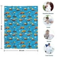thumbnail image 4 of Cartoon Construction Vehicles Stop Signs Blanket,Comfortable Soft Flannel Throw Blanket,All Season,Warm Lightweight Blankets for Sofa Bed Couch Living Room Chair,30"x40", 4 of 4