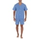 thumbnail image 1 of Fruit of the Loom - Conjunto de Pijama de Manga Corta para Hombre, Azul Celeste, 3XG, 1 of 5