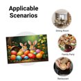 thumbnail image 5 of Amarainy Easter Bunnies And Colorful Eggs Garden Scene Linen Table Mats Set Of 4 For Home Kitchen Table Decor 12x18 inch, 5 of 5