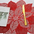thumbnail image 5 of Gold Round Placemats for Dining Table Set of 6 Pressed Vinyl Metallic Table Mats Hollow Out Hibiscus Flower Place Mats for Dinner Table Decor Holiday Wedding Accent Centerpiece, 5 of 14