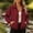 Red, variant on ClodeEU Women's Collared Zip Up Bomber Jacket,Lightweight Casual Windbreaker with Pockets Army Green,Women's Plus L