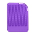 thumbnail image 1 of Almohadilla aislante térmica resistente al calor, plegable, para rizador de pelo eléctrico (morado), 1 of 9