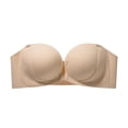thumbnail image 4 of Vrotazzy Front Closure Push Up Bra Seamless Strapless for Small Bust Smoothing Lift Daily Wear Backless Comfort T-Shirt Bra, 4 of 4