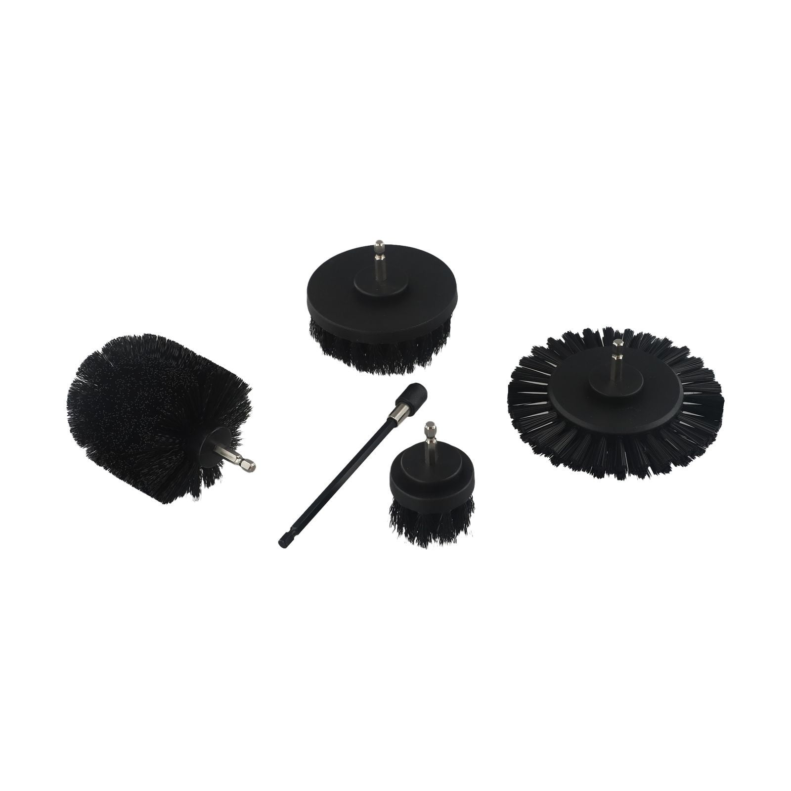 5 peice BBQ grill brush wire and safe to use with a drill cordless or cord