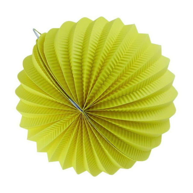 Hermoso Papel Plisado Sandía LinternJuego Decorativos de Dormitario de Amarillo