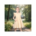 thumbnail image 2 of Sunny Fashion Girls Dress Lemon Button Front Swiss Dot Ruffle Cap Sleeve V Neck Party Classic Casual 12 Years, 2 of 6