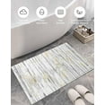 thumbnail image 5 of Shag Bath Rugs Gray Branches Golden Leaves Gradient Plush Soft Fluffy Doormat Floor Carpet,Non-Slip Living Room Bedroom Kitchen Entryway Door Mats Vintage Forest, 5 of 6