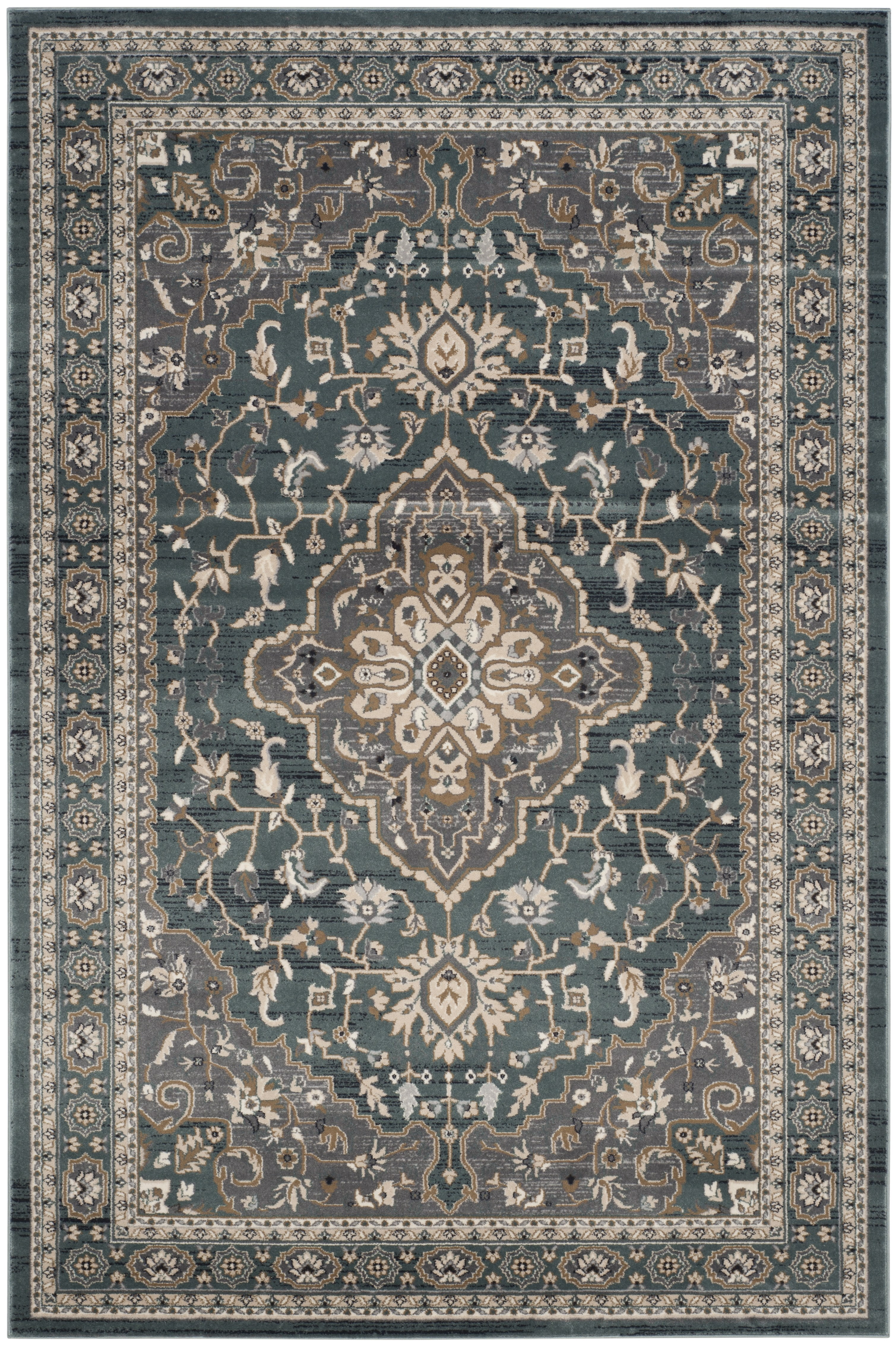 Safavieh Lyndhurst Idella Floral Area Rug, Teal/Gray, 8' x 10'