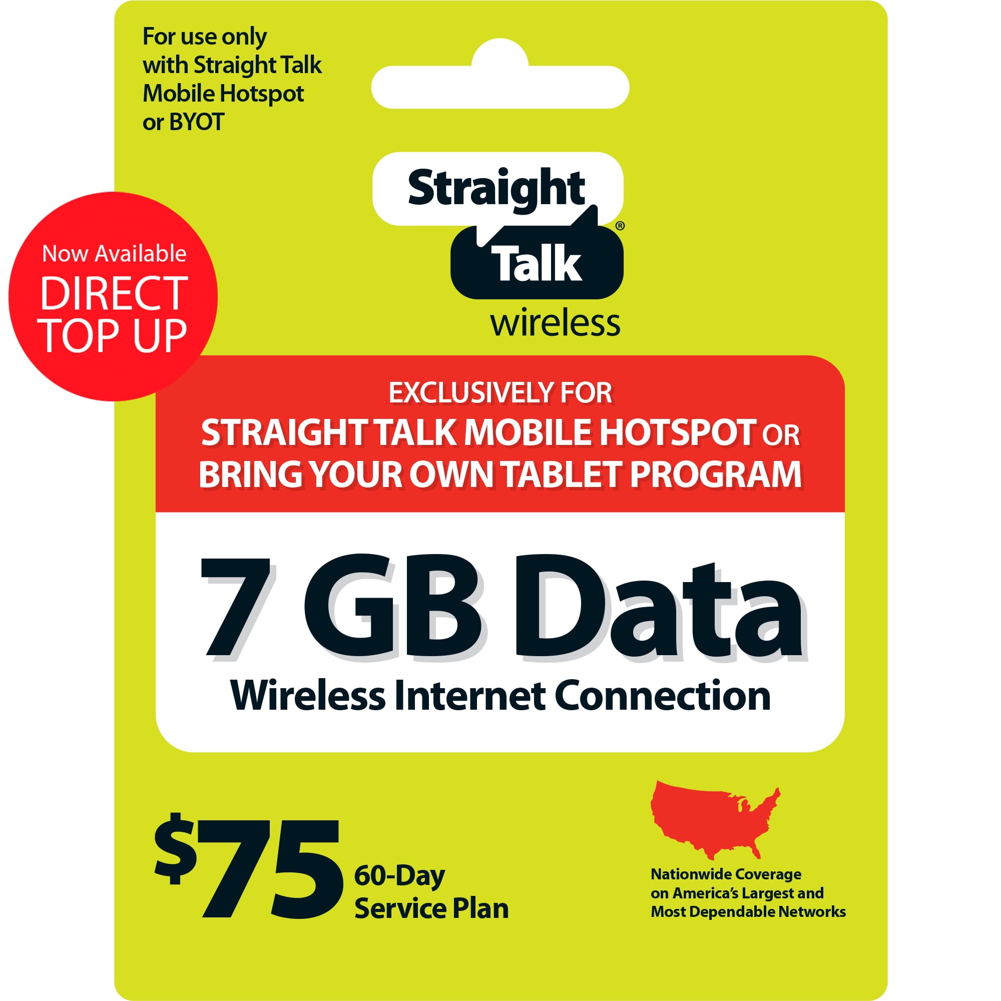 Straight Talk 75 Mobile Hotspot 60Day Plan Direct Top Up Walmart
