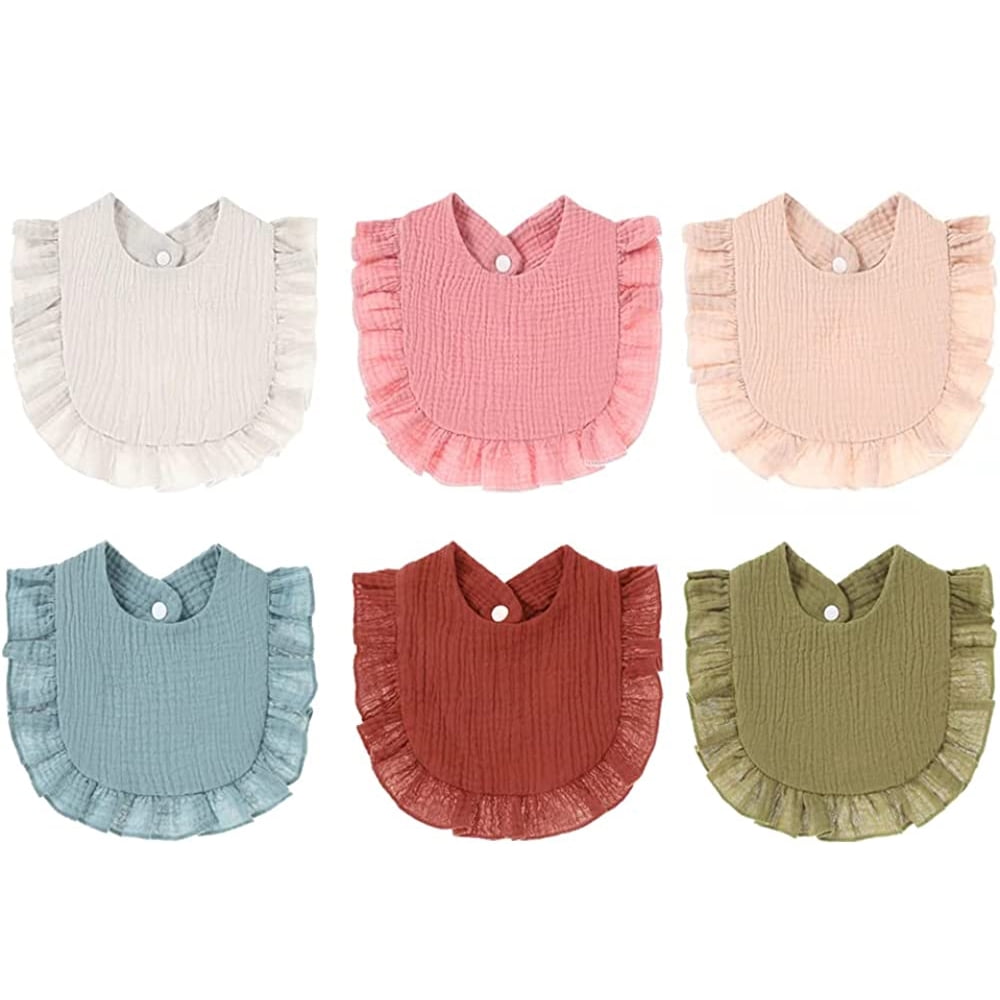 Baby Muslin Bandana Drool Bibs for Boys Girls Adjustable Baby Bibs Set