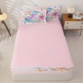 thumbnail image 4 of Metsweet Magical Horse Elf Zipper Twin Comforter Sets with Fitted Sheet and 2 Pillowcases, Princess Castle Butterfly Flowers Zipper Bedding Set,4-Piece,Pink Reversible, 4 of 6