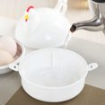 thumbnail image 2 of LOLIPPYY Chicken Shape Microwave Egg Boiler Steamer Poacher Cooking 1Set 5.9x5.9x5.1in, 2 of 10