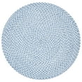 thumbnail image 2 of SAFAVIEH Braided Geraldine Checkered Polyester Reversible Area Rug, Blue/Aqua, 10' x 10' Round, 2 of 7