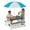 Picnic Table-Grey&White, variant on HMYG Wooden Picnic Table,Sand and Water Table with Umbrella,Activity Table for Outdoor Backyard Patio Play