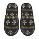 thumbnail image 1 of Fotbe Mardi Gras Fleur de Lis Pantuflas Peludas para Mujer con Estampado, Zapatillas de Peluche, Zapatos de Invierno para Casa, Uso Interior y Exterior-Large, 1 of 8
