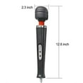 thumbnail image 3 of Dingrich 10 Speeds Wired Powerful Handheld Massager with Strong Vibrations, Personal Therapy Massager for Sports Recovery, Muscle Aches, Body Pain (Black), 3 of 8