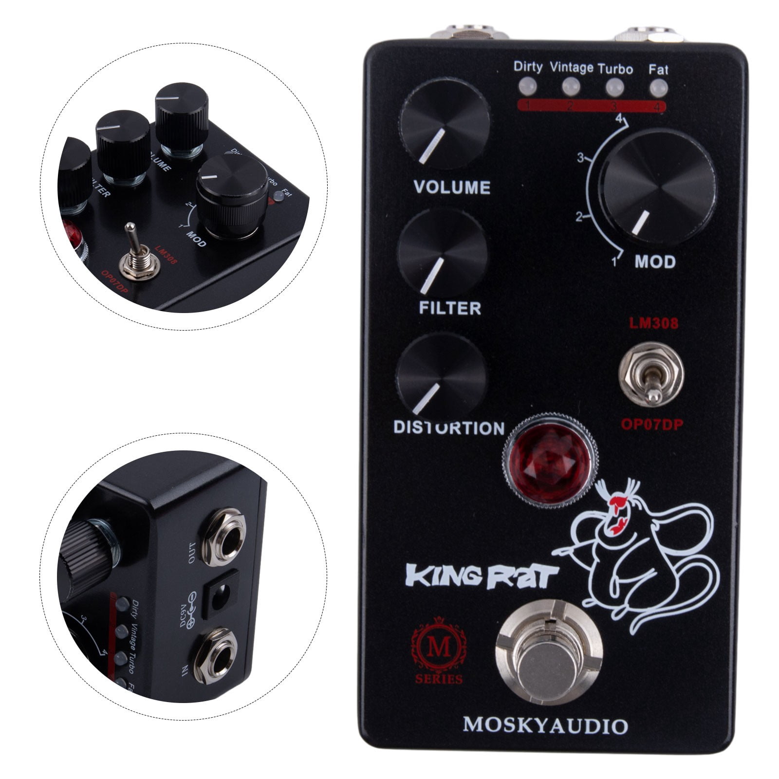 for Mosky King Volume Filter Fuzz Distorition The Electric Guitar Effects Pedal