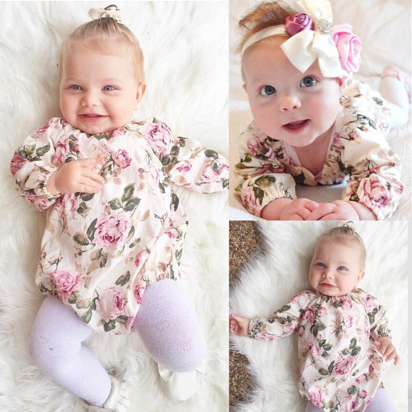 Newborn Toddler Baby Girl Romper Jumpsuit Bodysuit Infant Clothes Outfit Sunsuit