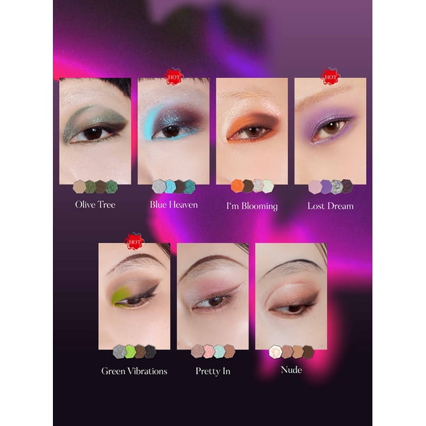 アイシャドウ RT-166541 GIRLCULT Quad Eyeshadow Palette Hallucination Series Long Lasting