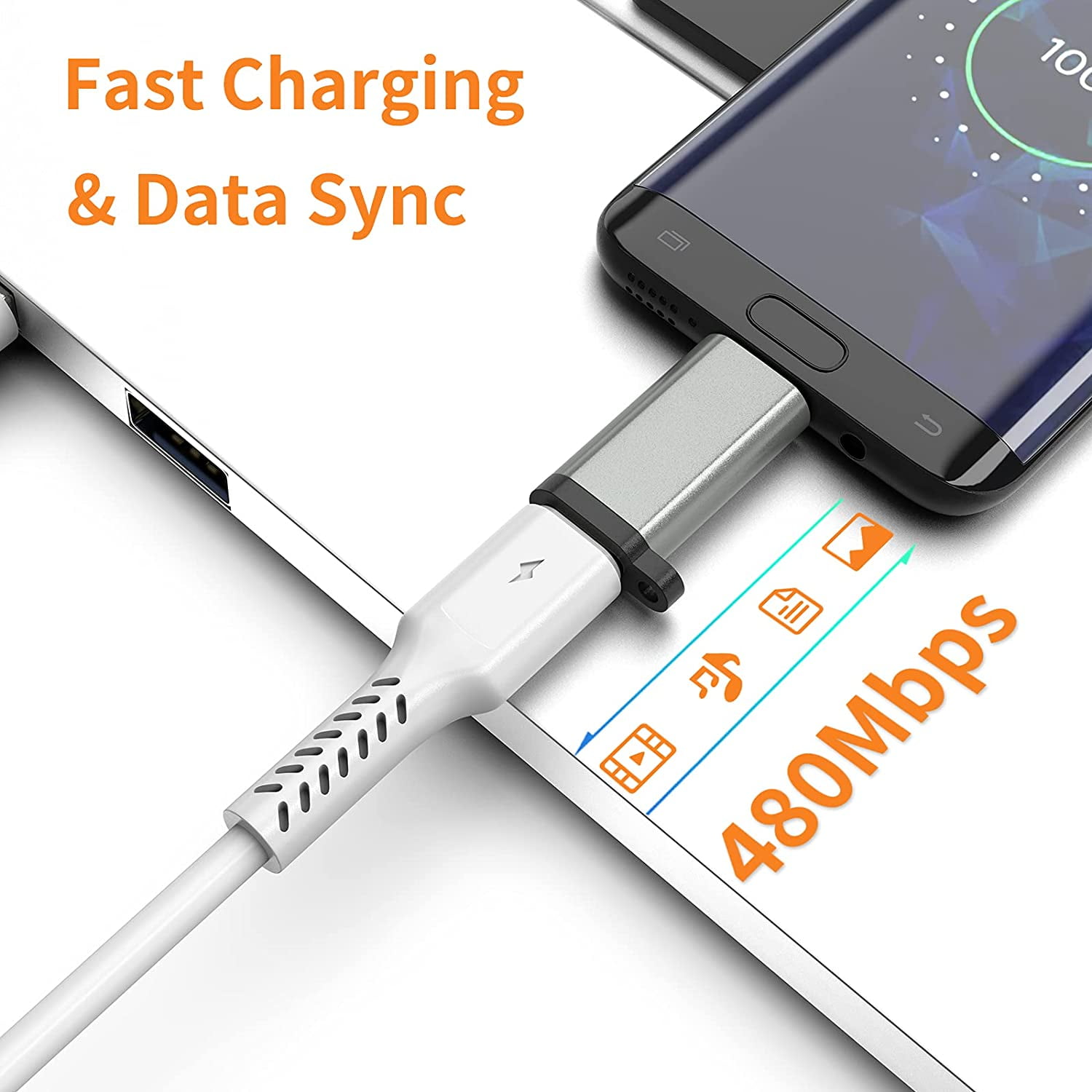 Adaptateur USB C Femelle Vers USB A Mâle, Convertisseur De Câble De