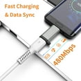 thumbnail image 5 of Adaptador USB-C a Micro USB, paquete de 2 USB tipo C hembra a Micro USB macho convertidor USB C compatible con carga y sincronización de datos, 5 of 5