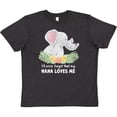 thumbnail image 3 of Inktastic I'll Never Forget That My Nana Loves Me with Cute Elephants Youth T-Shirt, 3 of 5