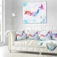 thumbnail image 3 of Designart Japan Map Watercolor - Abstract Throw Pillow - 18x18, 3 of 5