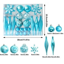 BOPORO 40 Pcs Christmas Ball Ornaments Sets,Shatterproof Unbreakable Pendants Baubles for Xmas Trees Home Holiday Lawn New Year Decorations Sets,Silver