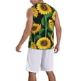 thumbnail image 5 of Gaeub Sunflower 1 Men's Mesh Basketball Jersey, Quick-Drying Sleeveless Top S-4XL, Loose Muscle Tank Top -4X-Large, 5 of 9
