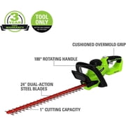 Greenworks 40V 24 Hedge Trimmer (1 Cutting Capacity), Battery Not Included HT40B02