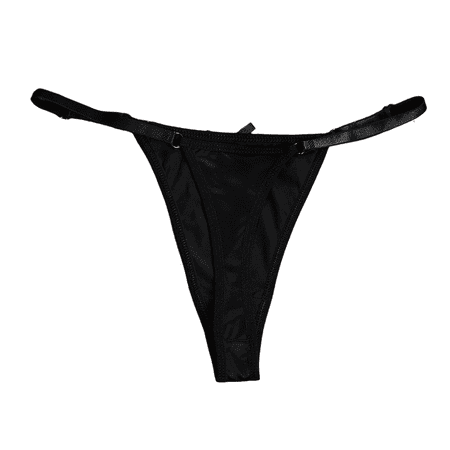 Fulorrnie Underwear for Women High Waisted Thong Seamless Comfort Panties Elastic Waist Banded Stretchable Panty  Black  L