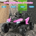 thumbnail image 5 of Funcid 24V Ride on Toys Ride on Cars with Remote Control, Electric Car for Kids, Power Car Wheels, UTV w/ 2*200W Motors, Bluetooth, Music, Lights, 3 Speeds, Battery Indicator, Pink, 5 of 9