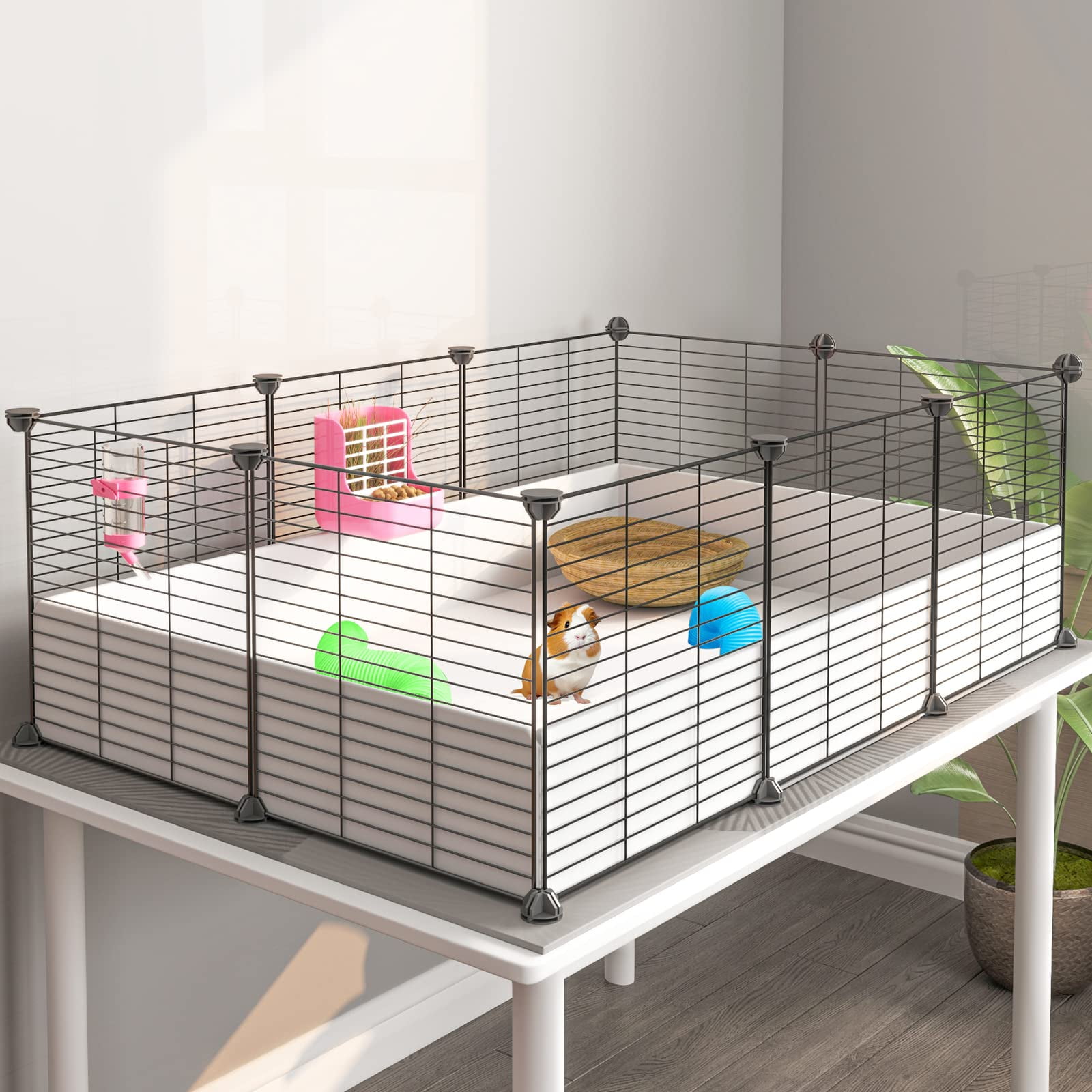 Basic Cage Small Pet Habitat Playpen for Guinea Pigs, Bunnies, Hamsters and Turtles