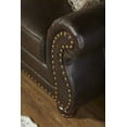 thumbnail image 2 of Roundhill Furniture Leinster Nailhead Lounge Chair and Ottoman, Faux Leather Fabric, Espresso, 2 of 9
