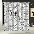 thumbnail image 2 of Funny Shower Curtain for Bathroom Accessories Inspirational Funny Quotes Cool Shower Curtain Set 72x72in, 2 of 7